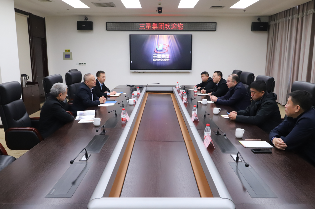 吉林白城工業園區領導來山東三星集團交流座談