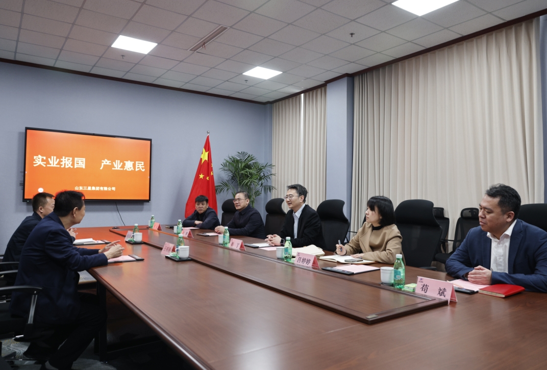 濱州聯通公司總經理姜丁來山東三星集團座談交流