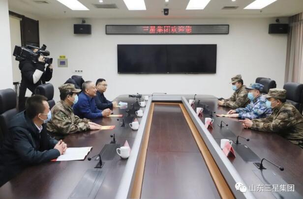 鄒平市委常委、人武部部長胡燕龍來山東三星集團調研企業民兵編組工作